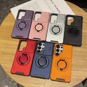 szhaiyu | 360° Rotating Metal Ring Holder Phone Case for Samsung S26 S25 S22 S21 Ultra S24 S23 Plus A37 A17 A56 A36 Hard Anti-Fall Cover
