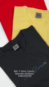 RBJ T-Shirt Cotton Spandex Emboss Pria 2482370761