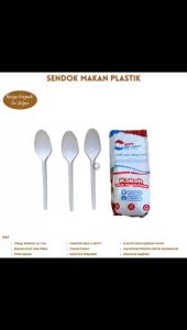 Sendok Makan Sendok Plastik Hitam Set Sendok (Isi 25 Pcs-WSP)