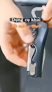 Dụng Cụ Khui Rượu Bia Đa Năng 4in1 – Khui Mở Nắp Chai Khui Rượu Vang Cắt Giấy Chống Trượt