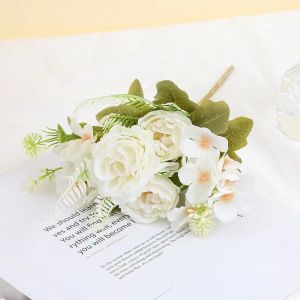 Bó Hoa Hồng Và Hoa Mai Giả Bằng Vải Lụa Để Trang Trí Bàn Ăn Trang Trí Nhà Phòng Khách Hoa Tươi Lâu Dài Hoa Tươi Lâu Dài