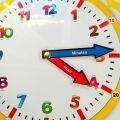 Telling time clock educational laminated for kids with marker. 