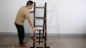 3.7M Double Sided Telescopic Ladder Extendable Foldable Portable Multifunction Multipurpose Tangga Lipat Heavy Duty