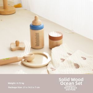 Wooden Pretend Cooking Childrens Kitchen Toys