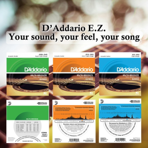(LOCAL SELLER) D’Addario EZ890 EZ900 EZ910 Bronze Acoustic Guitar Strings Super Extra And Light TALI GITAR AKUSTIK