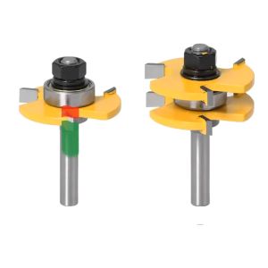 HP302 ดอกทริมเมอร์ เซาะร่องประกบไม้ แบบไม่มีลูกปืน แกน 1/2 (4 หุล) - เร้าเตอร์ใหญ่