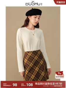 plus Size Fleece Lined Long Sleeve T-Shirt Womens Winter New Slimming Inner Wear Brushed Underwear Simple High Collar Top