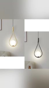 Copper Black Pendant Light G9 7W Small Pendant Lamp For Home Living Dining Bed Room Kitchen Frosted Glass Lampshade Chandeliers
