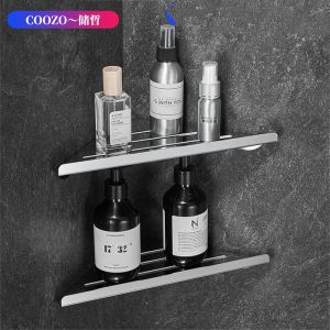 304 Stainless Steel Triangle Bathroom Corner Rack Toilet Hotel Washroom Storage Shelf No Drilling Required Bright Finish