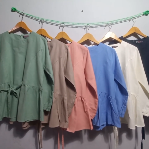 Terbaru Atasan Wanita - Blouse Wanita - Model Kerut kiri kanan - Kualitas DIJAMIN Mantap