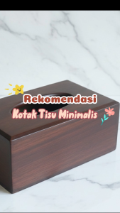 Kotak Tisu Kayu Gaya Minimalis Multifungsi - Desain Elegan Warna Natural/Coklat PR0343