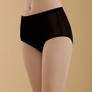 กางเกงชั้นในผ้าไหมไนลอนเอวสูงสำหรับผู้หญิง ผ้าไหมผึ้ง ระบายอากาศได้ดี กางเกงชั้นในทรงสามเหลี่ยมสีพื้น แห้งเร็ว ไม่มีกลิ่น อุปกรณ์ส่วนตัว