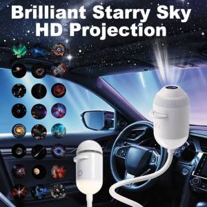 Usb Mini Galaxy Star Projector Star With Multi Projection Films Starry Space Atmosphere Nightlight Kid Car Home Decoration