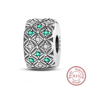 Chất Liệu Bạc 925 Xanh Cỏ Bốn Lá Mặt Dây Chuyền Hạt Charm Tình Yêu Họ Cây Thiết Kế Phù Hợp Với Ban Đầu Vòng Tay Dành Cho Nữ Món Quà Trang Sức