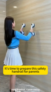 Bathroom Suction Cup Handle Grab Bar Toilet Bath Shower Tub Bathroom Shower Handrail Grab Handle Rail Grip for Elderly Safety