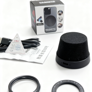 Portable Mini Magnetic Absorption Car Mount Bluetooth Speaker Waterproof Outdoor Wireless Speaker Metal Material USB Charging