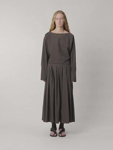 INSIS FEMME | Silk Cotton Summer Long Loose A-line Pleated Skirt