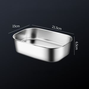 Sealed 316 Stainless Steel Lunch Box with Cover Microwave Safe Portable Meal Container Simple Style Large Capacity 1200ml