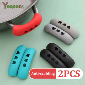 YESPERY 2PCS Silicone Pan Handle Cover Anti-scalding Protective Cover Steamer Casserole Handle Holder Non-slip Cover Kitchen Gadgets