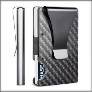 Carbon Fiber Minimalist Slim Wallet Carteira for Men Cartera Tarjetero Hombre RFID Cashback Credit Card Holder Luxury