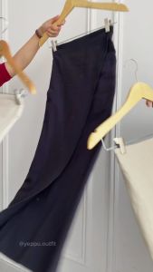 Yeppuoutfit Kamala Long Skirt Belahan Samping Korean Casual | Rok Linen Span Panjang Belah Samping