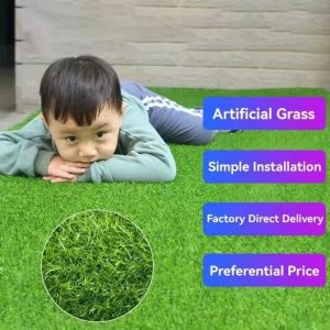 YOWXII🔥 2*1M High-Quality fake grass for outdoor Artificial Grass Carpet for Outdoor Indoor Decor wedding garden home decor carpet