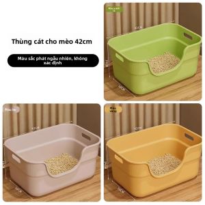 Bồn Rác Cát Cho Mèo Lớn Mở Chống Trượt Chống Mùi Cỡ Lớn Cỡ Lớn Dùng Cho Mèo Con Bồn Rác Cát Cho Mèo