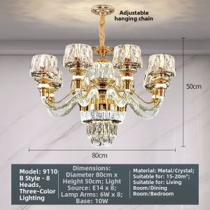 Aiskdan | Elegant Luxury Crystal Chandelier
