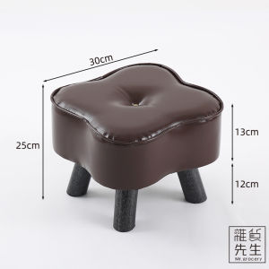 Modern Minimalist Sofa Table Leisure Furniture Soft Padded Swivel Wheel Low Stool Solid Wood Surface Economic Style