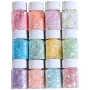 Resin Crystal AB Epoxy UV Nail Art Ice Transparent Mixed Glitter Color Mixing Decoration Quicksand Filler Accessories Material