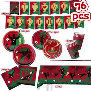 Hasbro | Spanish Football Player Theme Party Decoratiaons Soccer Star Balloon Set Cr&7 Backdrop Banner Props Tablecloth Plate Paper Cup