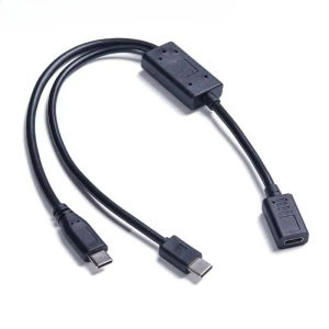Cáp Chuyển Đổi Từ Cổng Type C Cái Nhỏ Sang Hai Cổng Type C Đực Dành Cho Laptop Điện Thoại Máy Tính Bảng - Sạc Nhanh PD100W & Đồng Bộ Dữ Liệu Tiện Lợi Khi Mang Theo