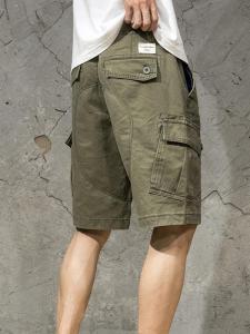 Cool Sensation Workwear Shorts Original Designer Trendy Casual Loose Fit Five-Quarter Thin Mens Pants Summer Straight Leg