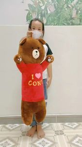 (TẶNG GẤU BÔNG COCA) GẤU BÔNG ĐỒ CHƠI GẤU BROWN SIZE LỚN 80CM
