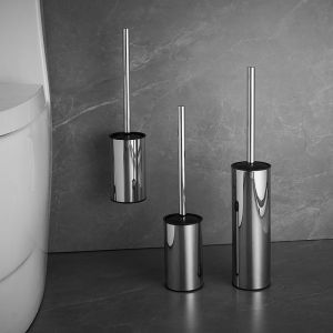 Luxurious Stainless Steel Toilet Brush Holder Bathroom Use
