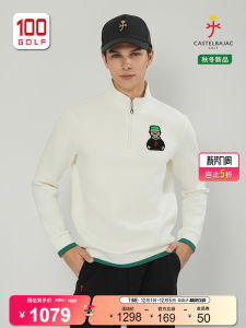 Castelbajac Golf Long Sleeve Zipper Comfortable Half High Neck Sweatshirt Mens Fashion Versatile Autumn Clothing