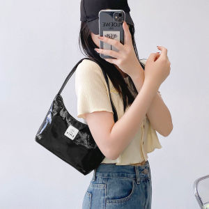 2026 NEW ARRIVAL KOREAN SHINY WRINKLED PU LEATHER PASTEL ARMPIT SHOULDER BAG INS