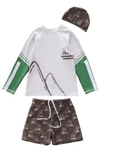 ชุดว่ายน้ำชายเด็ก ชุดกีฬาชายหาด ชุดว่ายน้ำชาย เสื้อคลุมกันหนาวแบบแยกชิ้น ชุดว่ายน้ำชายหาด เสื้อคลุมกันหนาวแบบสวมหัว ชุดกีฬาชายหาด