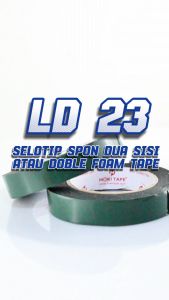 Double Tape Spon Busa Hitam Isolasi Bolak Balik & Perekat Serbaguna LD-23