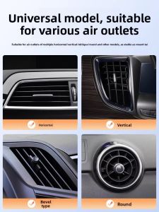 MONLEYTA | Universal Car Vent Mount Phone Holder Long Navigation Support Vehicle Air Outlet Clip-On Hook Modern Style Shockproof Design