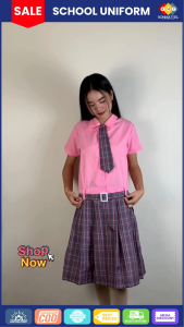 RMT Collection Pink Checkered School Uniform Belt for Girls – Adjustable Belt | School Accessory | Preppy Style | Matches Skirt or Uniform Set | Durable & Breathable