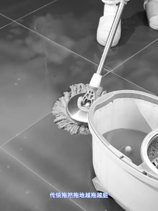 NEST Flat Mop With Bucket Hands Self Wringing Free Mop Wet&Dry Use Floor Squeegee Self Wash Home Floor Cleaning Mop