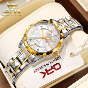 OPK Watch For Women Waterproof Original Sale Korean Style Casual Stainless Steel Strap Luminous Calendar Quartz Ladies Watch