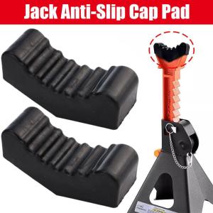 2pcs Rubber Jack Stand Pad Car Slotted Lift Jack Stand Rubber Pad Floor Adapter Frame Rail Pinch Lifting Repair Tools Universal