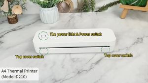 Markfile D210 a4 mini portable thermal printer BT Bluetooth connection no ink required Apple/Android/computer connection office home school print size: 56/77/110/210mm thermal printing paper local stock in the Philippines