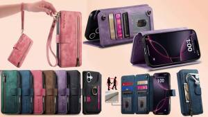Wrist Strap Zipper Card Solt Wallet Leather Ring Holder Phone Case for IPhone 17 Air 16E 16 15 Plus 13 12 14 11 Pro Max Cover