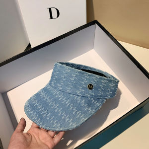 Summer Sun Protection Sun Hat Worn out Denim Visor Cap Casual All-Matching Sun Hat Lightweight Ventilation Cap Trendy for Children