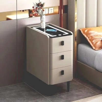 Modern Luxurious Multifunctional Smart Wireless Charging Bedside Table