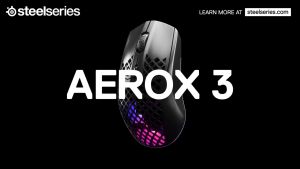 SteelSeries Aerox 3 Gaming Mouse เม้าส์เกมมิ่ง 6 ปุ่ม รองรับ Macro เซ็นเซอร์ 8500 CPI  #Qoomart