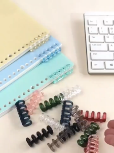 20 Detachable Binder Rings Durable Plastic Binders For Easy Organization Essential For Office Use Open Ring Binders With Holes Multiple Colors To Choose From Diy Plastic Coil Binders Notebook Binders Study Supplies